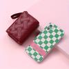 Women Wallet PU Leather Embroidered Love Tri-fold Card Holder Multi-card Slot Coin Purses