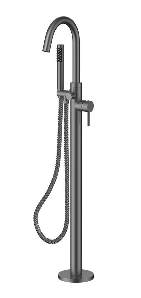VEO I light gold floor standing bathtub faucet + Easy-Box Besco