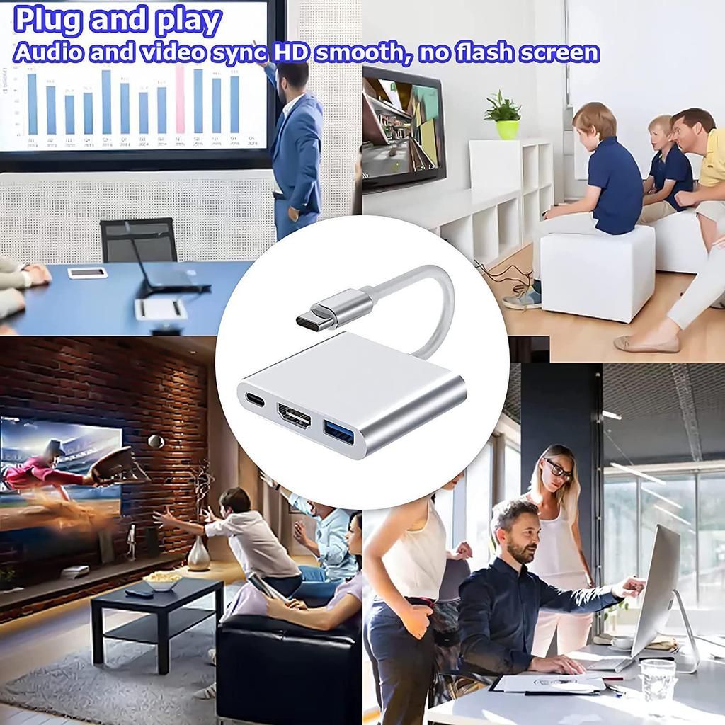 3-в-1 док-станция-адаптер USB-C на HDMI