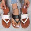 2025 новые 2025 большой размер шлепанцы с клипсой женские внешнеторговые на плоской подошве шлепанцы однотонные шлепанцы с перемычкой между пальцами в наличии