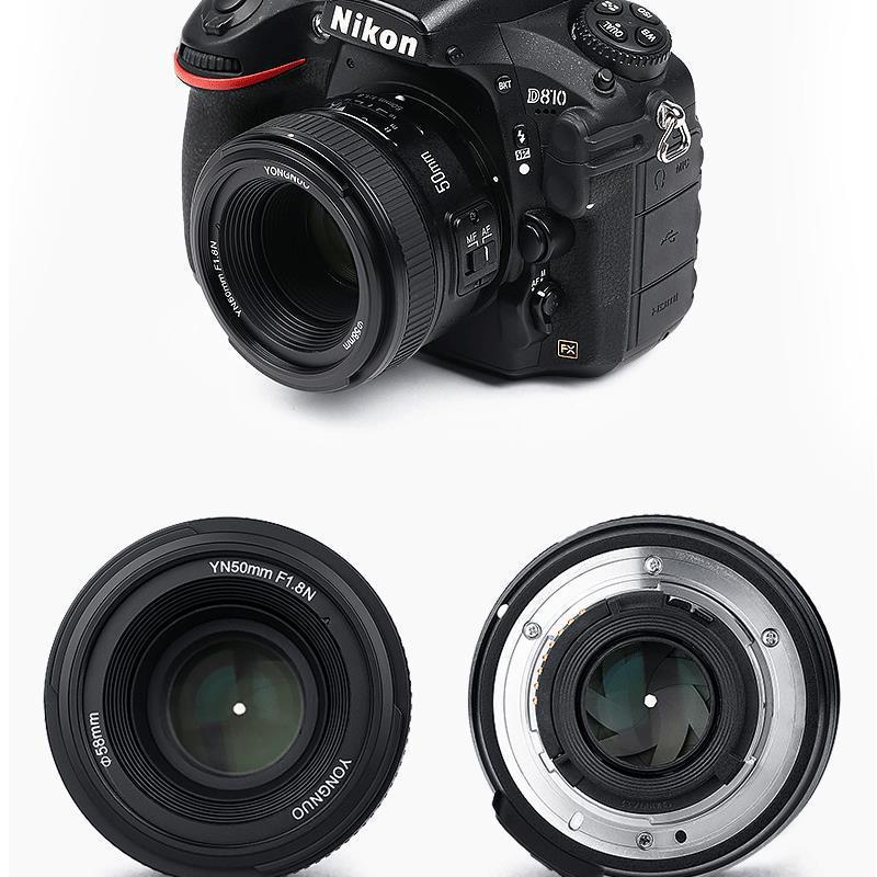 YONGNUO YN50mm F1.8N Портретный фикс-объектив для байонета Nikon 50mm F1.8