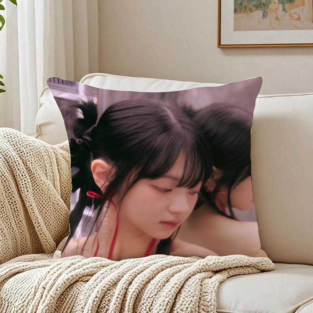 Idol Kpop QWER CChodan Cushion Cover Pillowcase Antidustmite living Room Sofa Decor Cushion Room