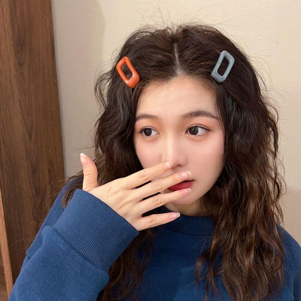 1 pair All Match Hair Clips Square Headwear High Quality Hair Accessories