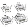 30Pcs Reusable Aluminum Foil Box Non-stick Square Baking Pan Recyclable Foil Pans  Roasting