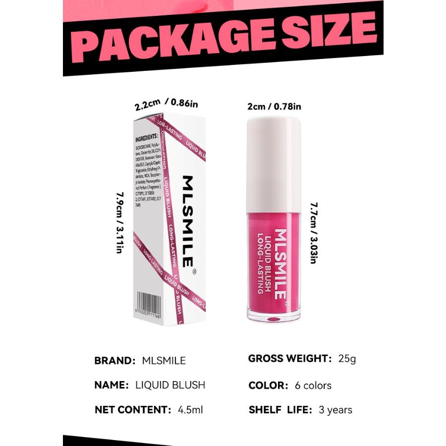 MLSMILE 6-цветные жидкие румяна, осветляющие и подчеркивающие румяна для лица, контурирующие тени для век, кремовые румяна