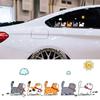 5Pcs Funny Cats Animal Car Sticker Stickers Decoration Styling Car Body Home Window Creative Decals Decor