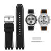 19mm 20mm 21mm Rubber Strap for Swatch Silicone Outdoor Sports Watchband YVS400 YVS451 YVB404 Wristband Men Women Watch Chain