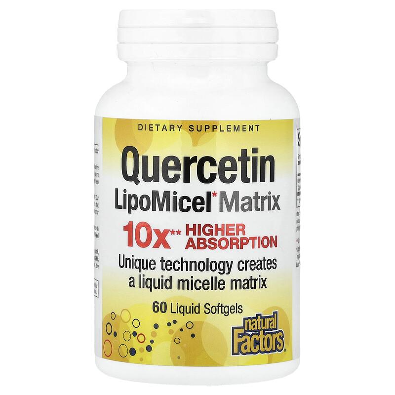 Quercetin LipoMicel Matrix, 250 mg, 60 Liquid Softgels