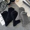 Новый комплект из 5 пар классных мужских черных белых теплых носков, осенне-зимние мужские однотонные спортивные короткие носки для мужчин, дропшиппинг