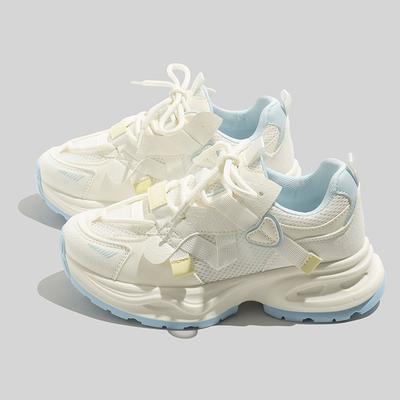 Летние новые сетчатые женские белые туфли универсальные кроссовки дышащие скейт-кеды модная повседневная обувь модные мужские однослойные туфли