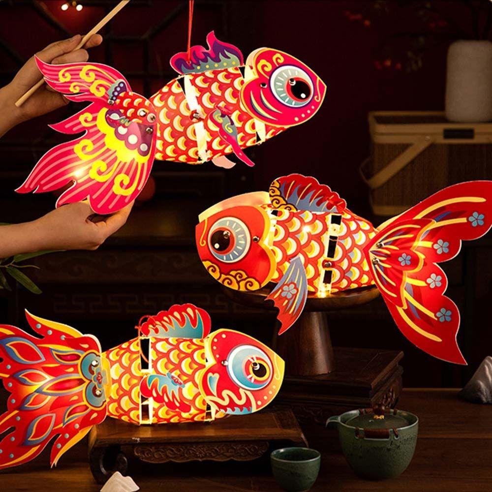 Waterproof New Year Carp Lantern Chinese Style Celebration Lantern  Mid-Autumn Festival