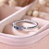 Minimalist Rainbow Zircon Rings for Women Girls Simple Silver Color Wedding Engagement Ring Jewelry Gift