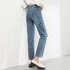 Fanzhen Women's High-Waist Loose Straight-Leg Cropped Jeans