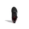 Adidas Fortarun El K Synthetic Leather Fabric Comfortable Durable Low Top Running Shoes Kids Running Shoes Black Red H02728