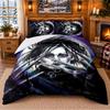 Edward Scissorhands Pattern Bedding 3Pcs Set Bed Sheet And Pillowcases For Indoor Bedroom