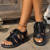 Сандалии на платформе Летняя обувь для женщин Роскошные дизайнерские сандалии Римские женские туфли на платформе на шнуровке для отдыха на открытом воздухе Сандалии Женская обувь