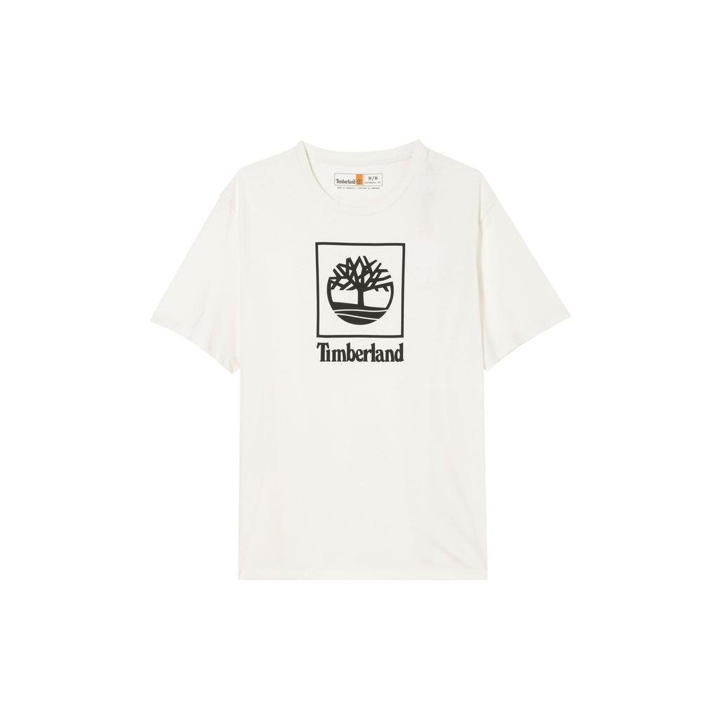 Timberland SS24 Casual Breathable Short Sleeve T-Shirt Unisex Tops Vintage-White A41G5-CM9
