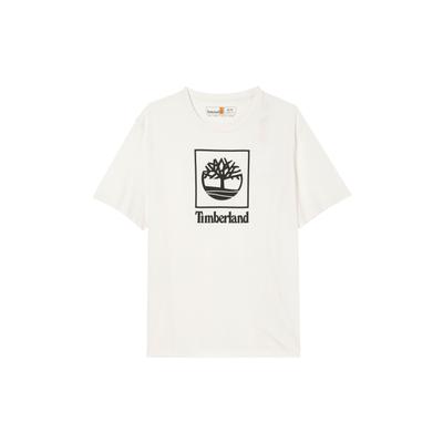 Timberland SS24 Повседневная дышащая футболка с коротким рукавом унисекс топы винтажно-белый A41G5-CM9