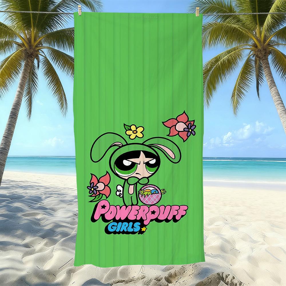 Cartoon Flying Little Policewoman Microfiber Beach Towel Quick-Drying Water-Absorbing Children'S Swimming Bath Towel Travel Portable Large Ruler