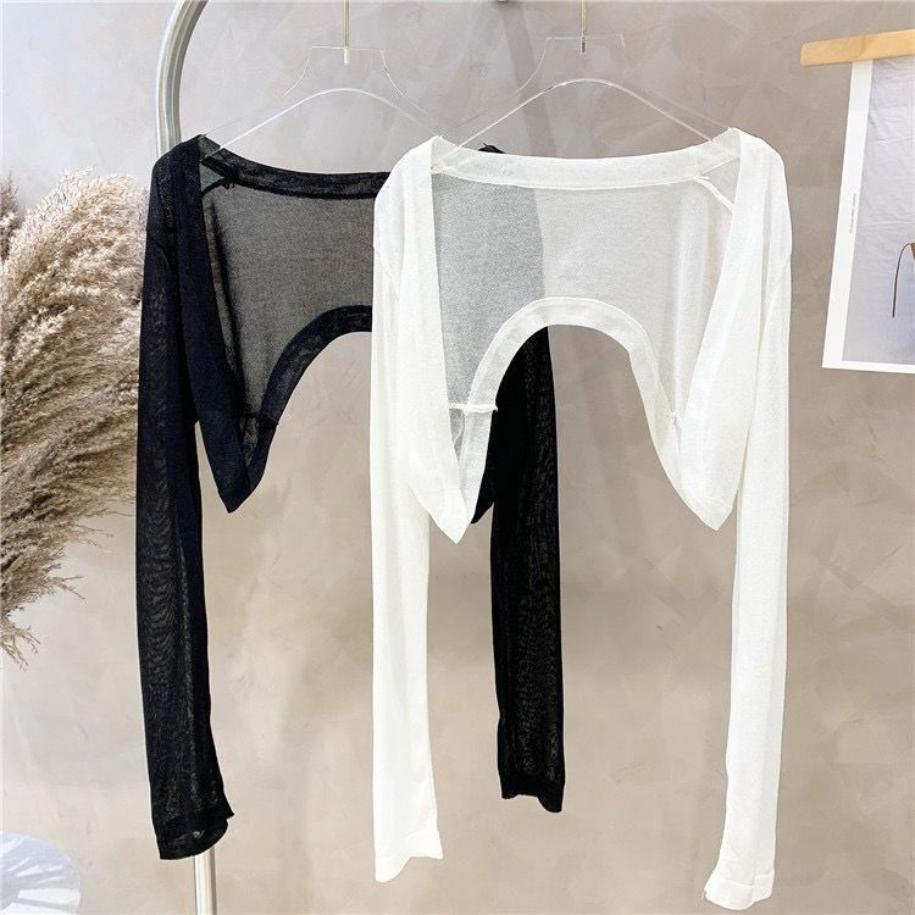 WTEMPO Летний женский кардиган из ледяного шелка с юбкой на подтяжках и короткой блузкой поверх тонкого пальто с шалью