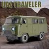 New 1/18 Russian UAZ TRAVELER 452 VAN Alloy Diecasts & Toy Vehicles Metal Toy Car Model Sound and Light Collection Kids Toy