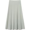 Comfortable Simple Solid Color Mid Waist Casual Long Skirt Women Skirts Pearl-Gray 962527203-3
