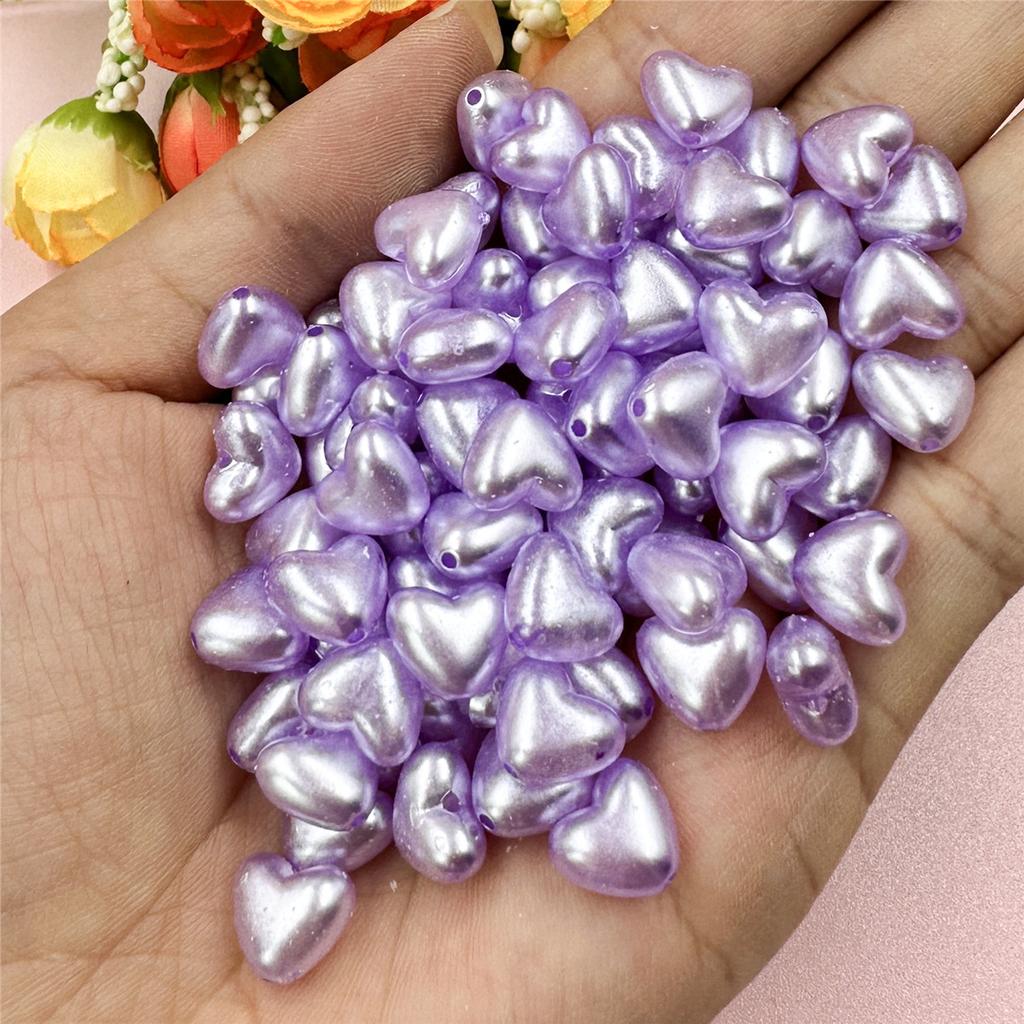 Товары для вечеринок своими руками изготовление украшений с отверстием 10,1*8,8 мм сияющее светло-персиковое сердце 100 шт. красочные креативные акриловые бусины ручной работы