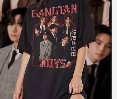 Футболка bangtan, футболка bts винтажная, футболка bts мультяшная, футболка bangtan boys унисекс