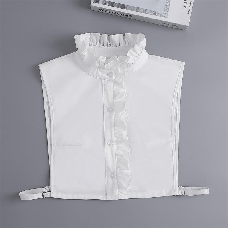 New Fake Victorian Stand Up Collar White Black Lace Collars Detachable For Women Blouse Lapel Shirt False Collar Woman