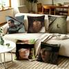 TThe Walking Dead Zombie Survival Horror TV  Pillow Case Square DoubleSided Sofa Cushion Cover Bedroom Bedside Pillow