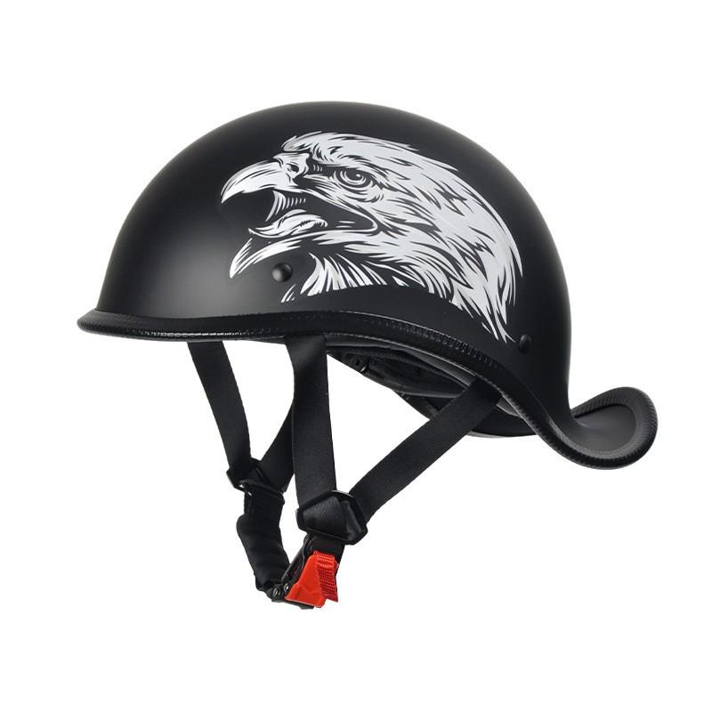 3C Certified Retro Motorcycle Half Helmet Men Women Lightweight Cruiser ABS Flip-Up Style