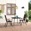Day and Night - Day and Night 3-piece Garden Dining Set Black and Brown