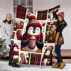 Christmas Animals Theme Printed Blanket - Perfect for Couch, Bed, Travel & Outdoor Use | Machine Washable, Cozy & Durable.