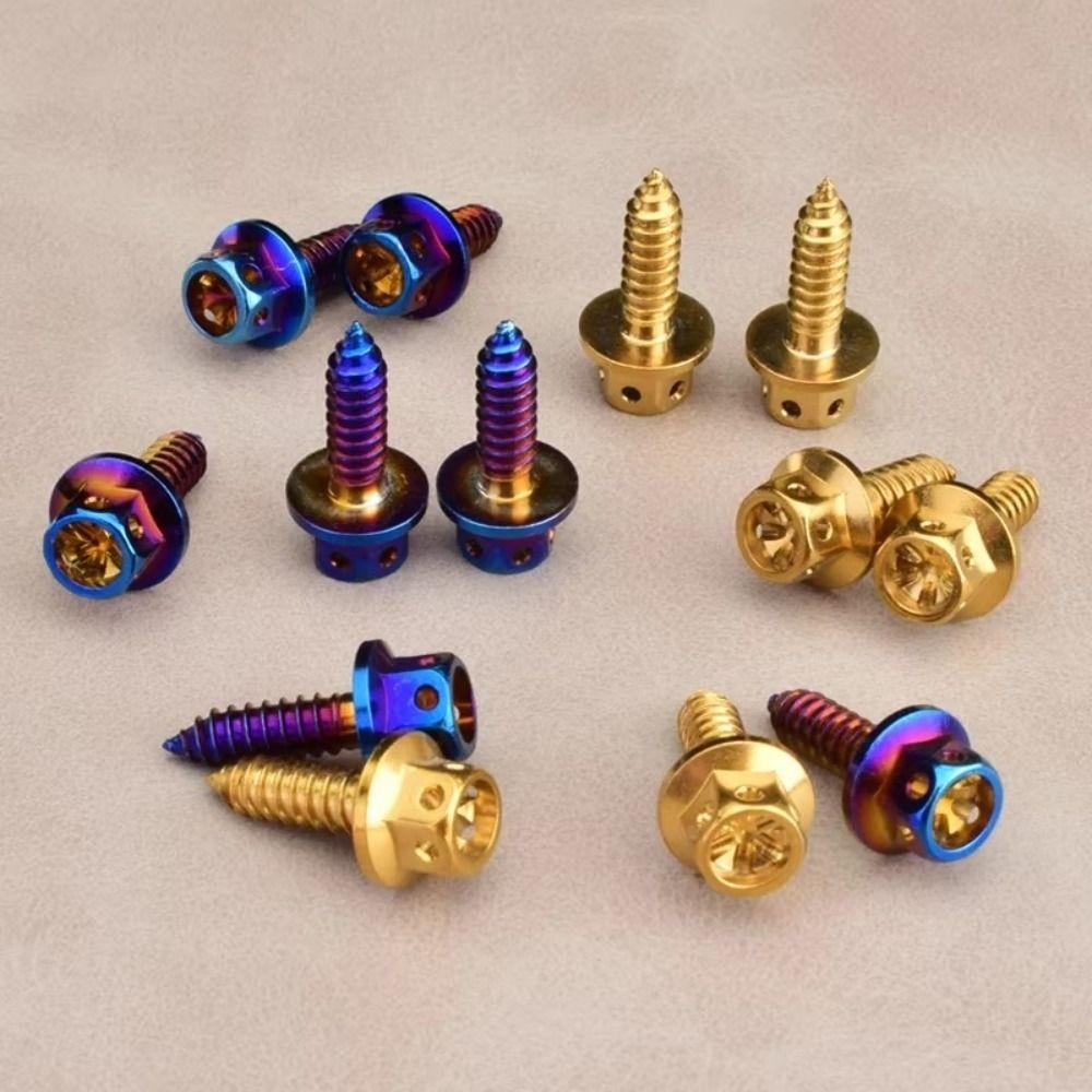 Gold/Burnt Blue Self Tapping Screw M4 M5 Hex Head Screws High Quality Allen Head Screw Motorcycle