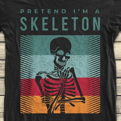 Vintage T Shirt PNG Retro Design Halloween Clipart Printable Skeleton Vintage Washed Homme Comfortable Stylish Casual Unisex