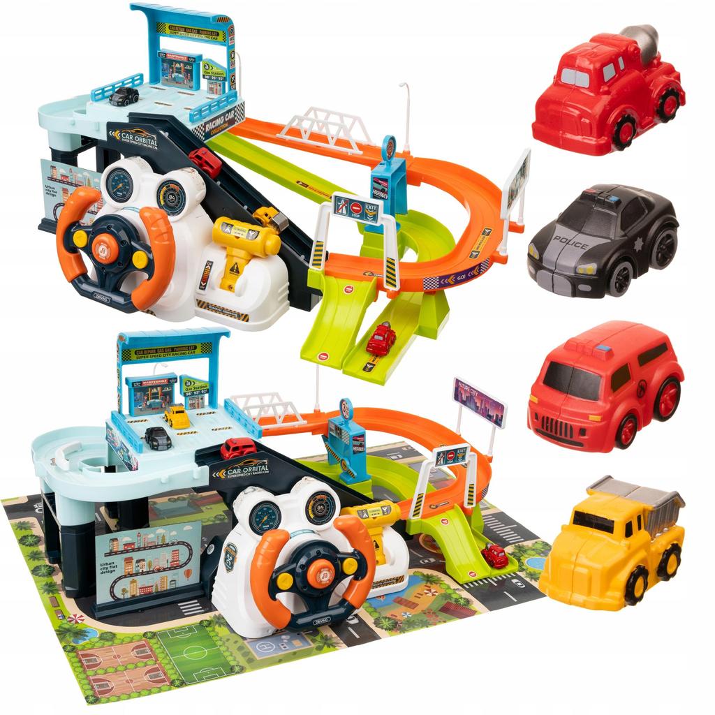 Interactive Track Parking For Cars Car Steering Foldable Garage 2 Modes