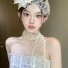Mori Style Bridal Lace Headpiece Fairy Hair Wrap Wedding Accessories