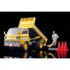 TOMYTEC Tomica Limited Vintage Neo 1/64 LV-N369a Mitsubishi Fuso Canter Dump Truck Road Maintenance Vehicle with Figure 336518 Multicolor