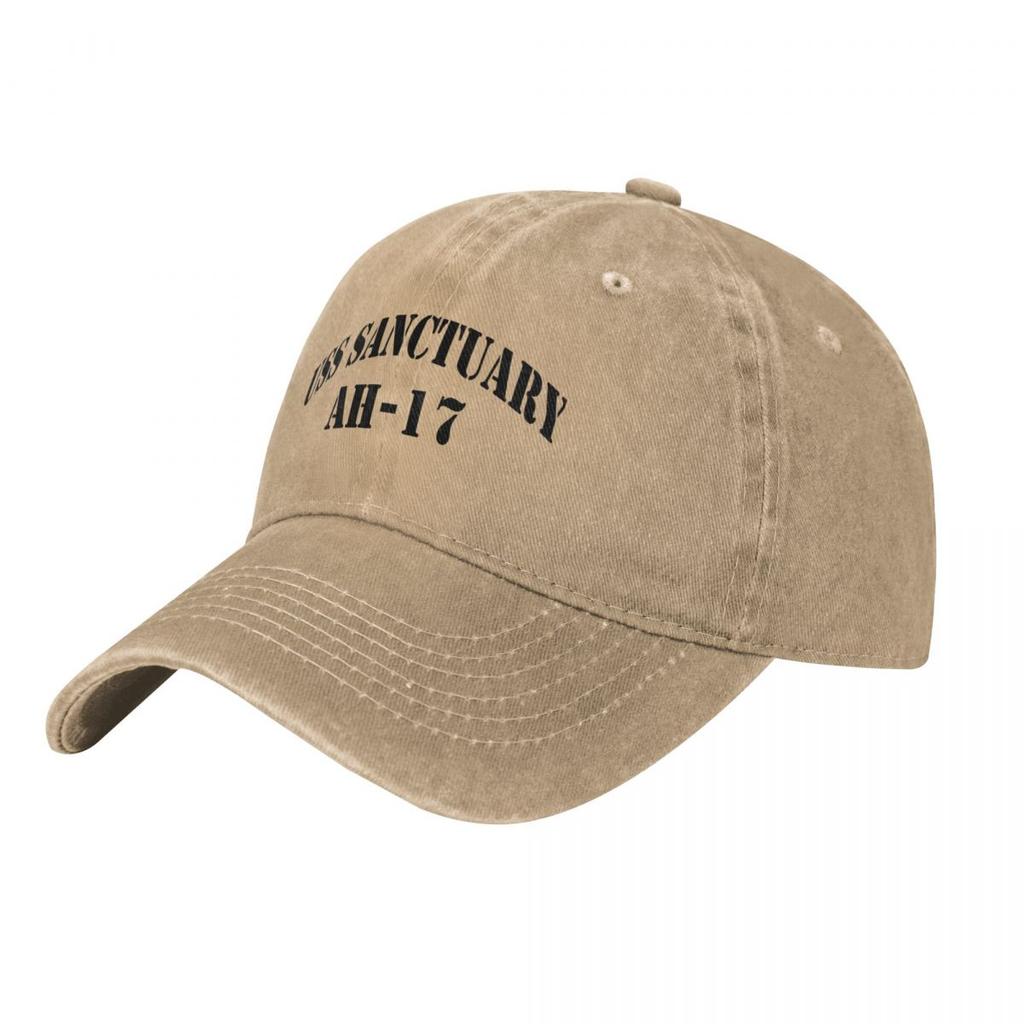 USS SANCTUARY (AH) SHIPS STORE Baseball Cap custom Hat Military Tactical Cap Rugby Beach Bag Hats For Women Unisexs