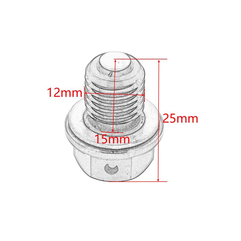 1pc Motorcycle M12xP1.5 Sump Drain Nut Screw Bolt Magnetic Engine Oil Drain Plug Motorbike Accessories for Honda Kawasaki Yamaha