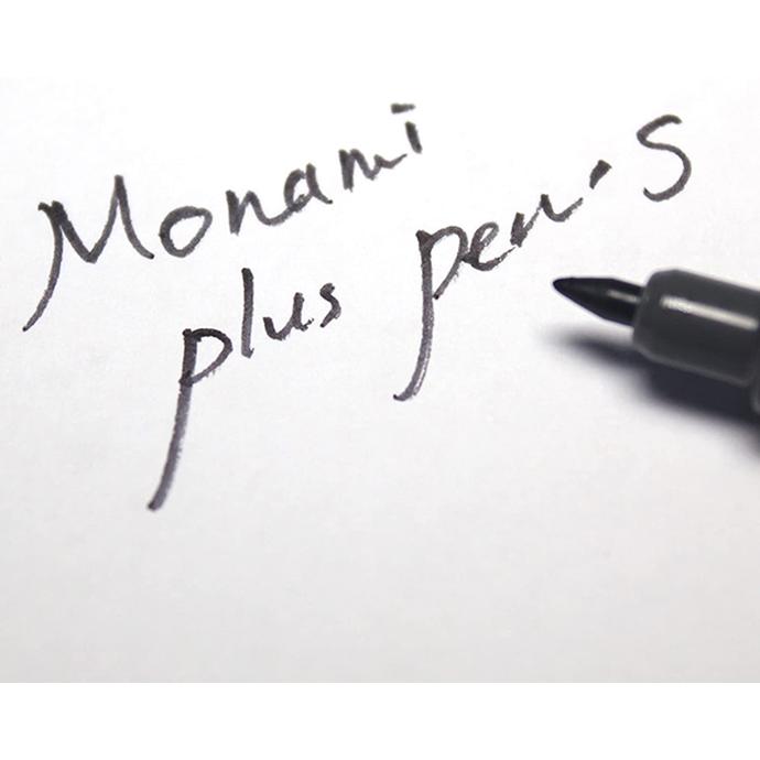 Monami Plus Pen S на водной основе, фетровый наконечник, тонкая ручка-подводка, черные чернила (12 шт.)