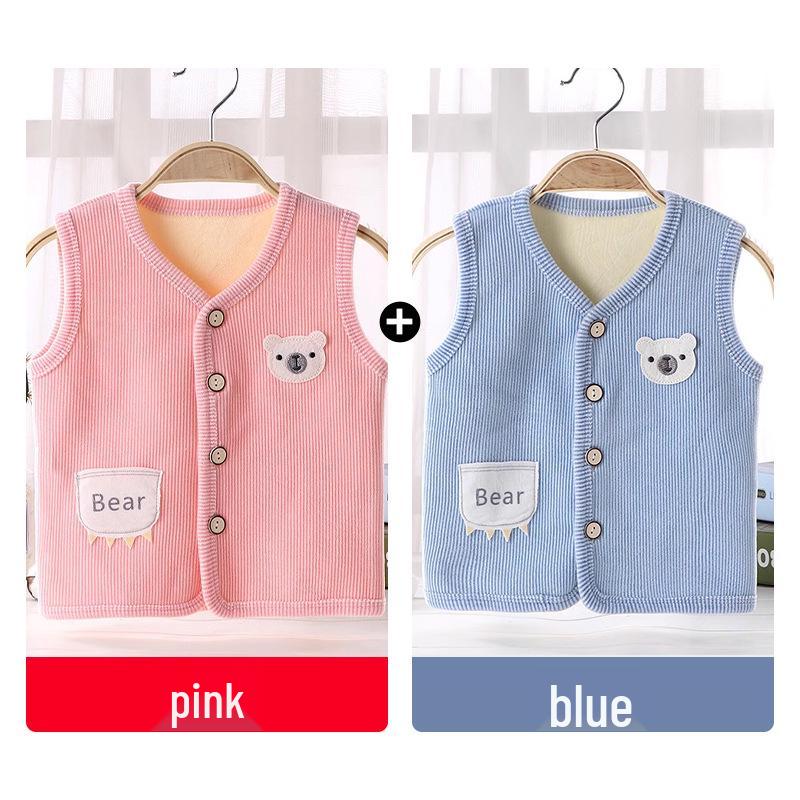 Джинци Флисовый Жилет Без Рукавов для Мальчиков и Девочек - Теплая Осенне-Зимняя Детская Жилетка