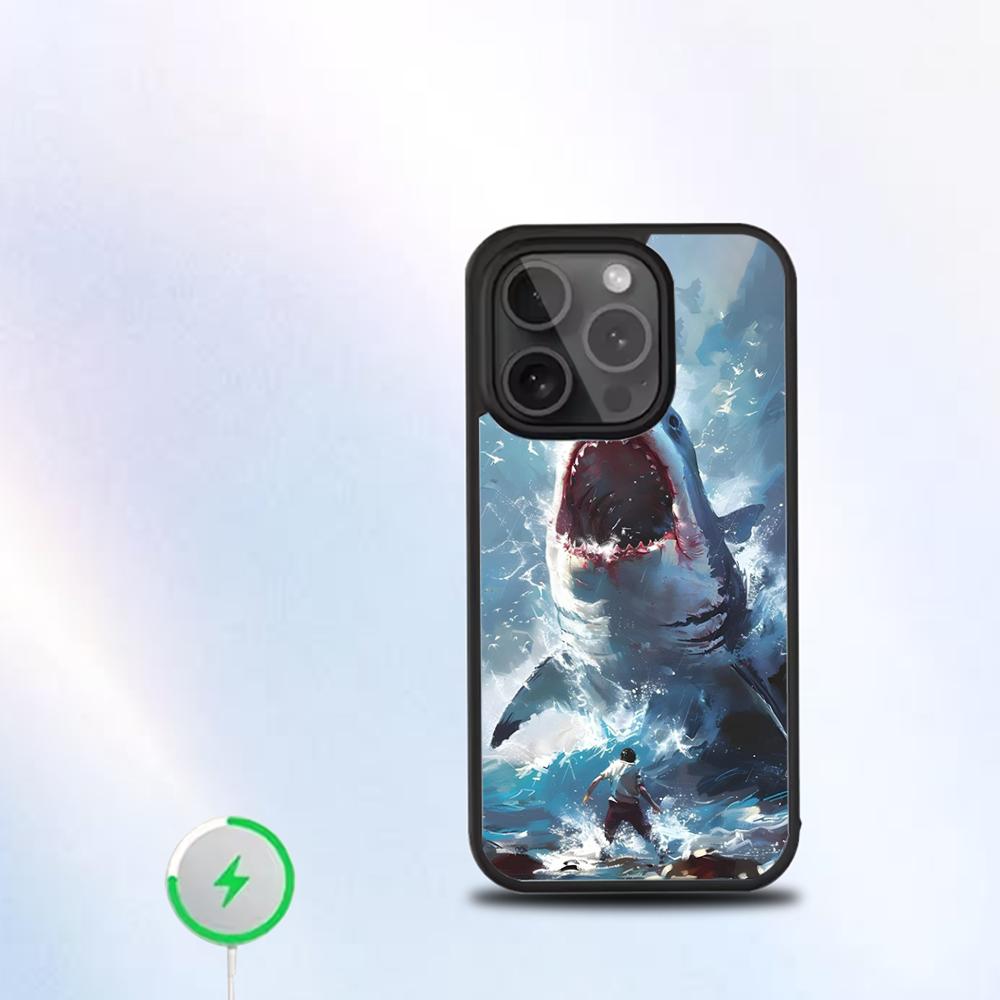 Jaws Movie Phone Case For IPhone 16 15 14 13 12 11 Pro Mini Max Soft Magnetic Cover