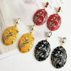 Suibian Retro Resin Printed European & American Earrings - Exquisite, Best-Selling Accessories