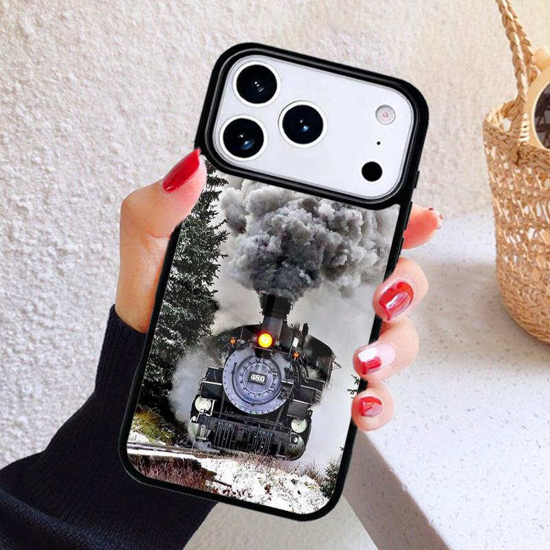 Чехол для телефона Train Snow Locomotive Railway для iPhone 17 Air 16 15 14 13 12 11 Pro Max Plus