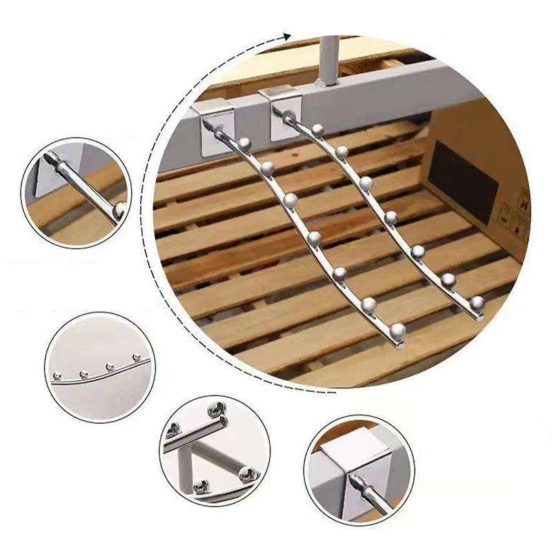 Supermarket Clothing Store Stainless Steel Card Square Tube Hook Dormitory Home Balcony Clothes Hook Beaded Shelf Hook