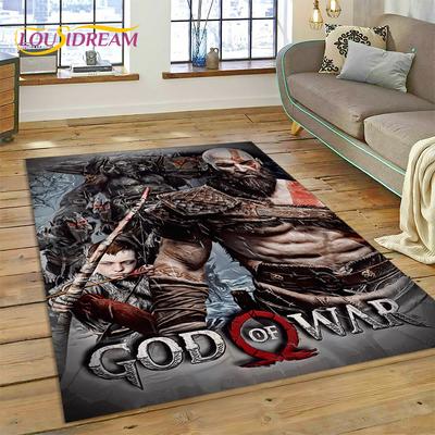 Игры God of War Кратос Мультяшный 3D Ковер для Спальни Гостиной Дома Декорация Дивана, Детская Игровая Большая Декоративная Напольная Подстилка