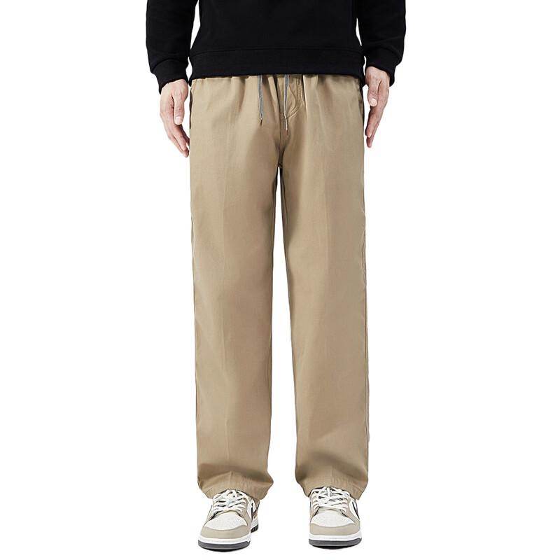 OVERPROTECTIONit Men's Cotton Straight-Leg Drawstring Casual Pants