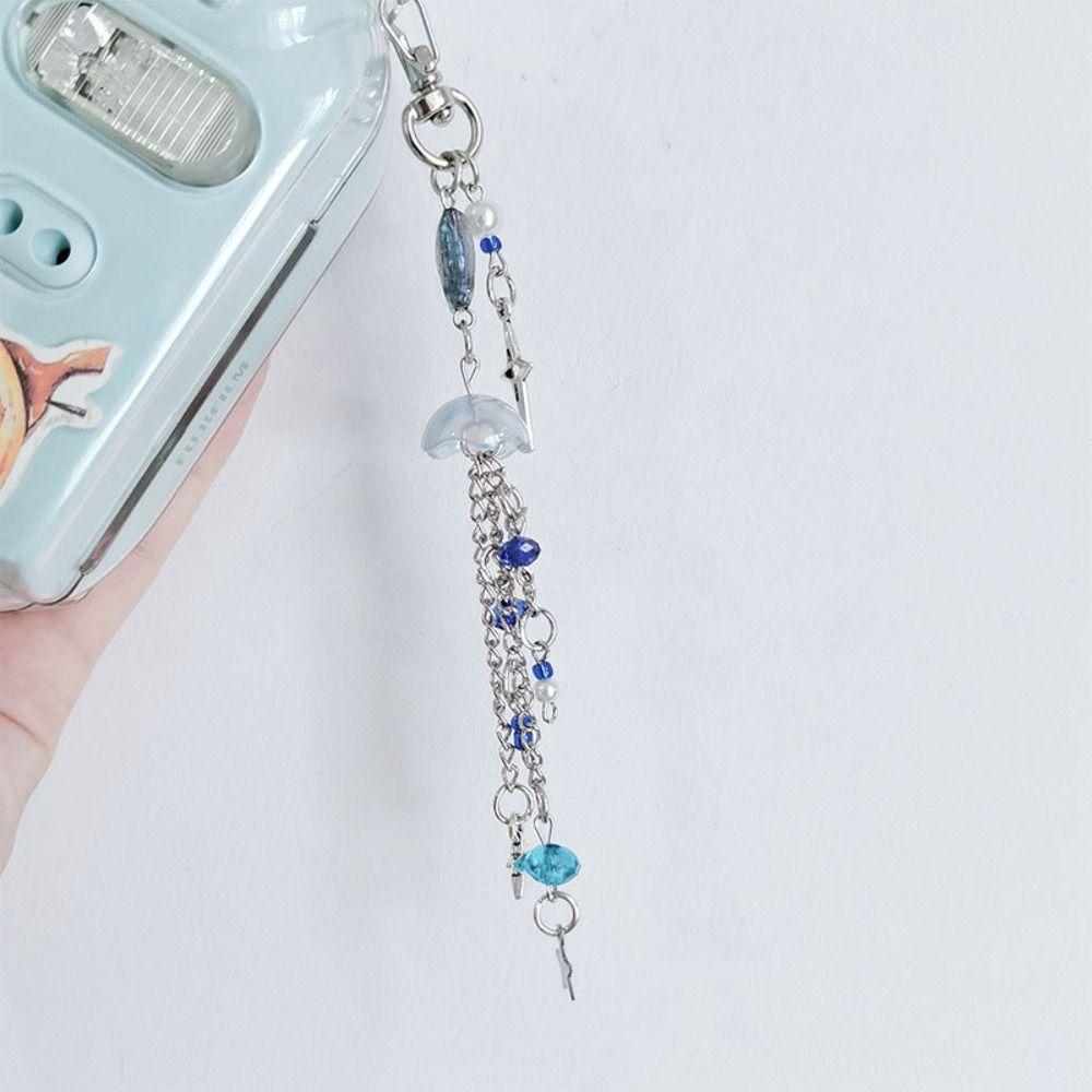 Ocean Theme Jellyfish Phone Charm Strap Cute Cellphone Lanyard New Star Pendant Keychain