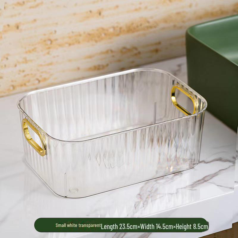 Акриловый ПЭТ настольный ящик для хранения косметики и закусок для спальни и журнального столика
